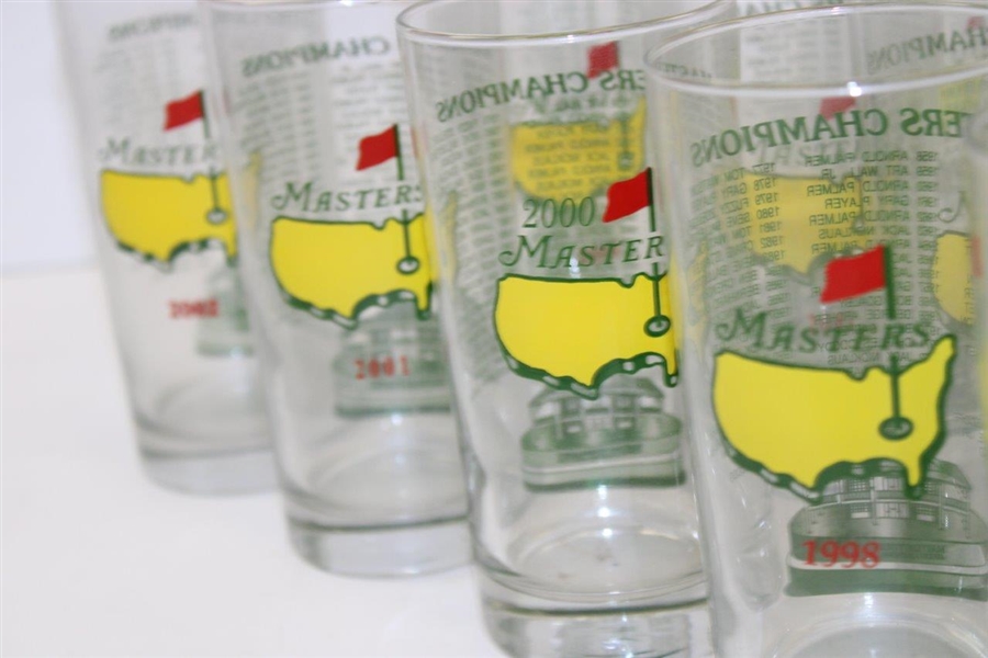 Fifteen (15) Assorted Masters Commemorative Glasses - 1996-2017