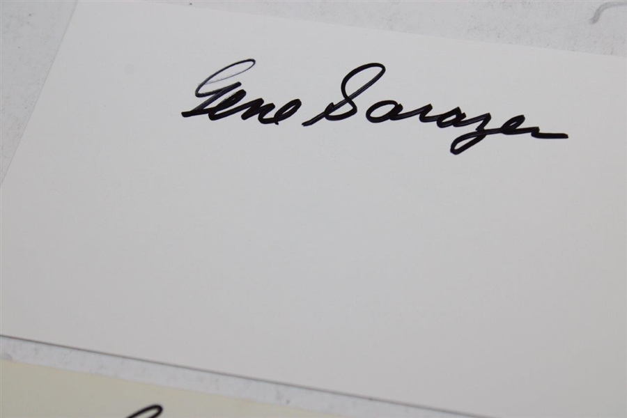 Three (3) Gene Sarazen Nicely Signed Cards - Ready for Framing JSA ALOA