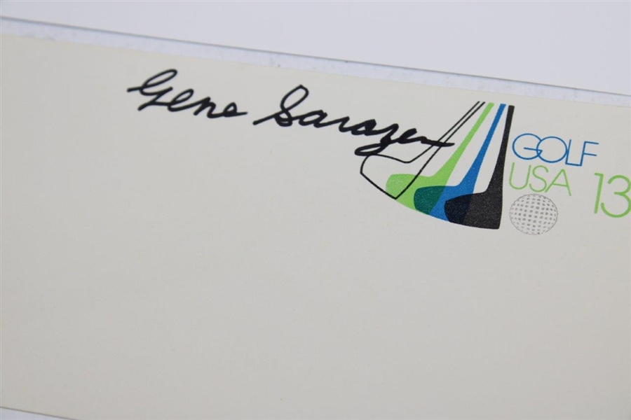 Three (3) Gene Sarazen Nicely Signed Cards - Ready for Framing JSA ALOA