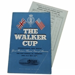 1955 Walker Cup at St Andrews Official Program with Order of Play Sheet