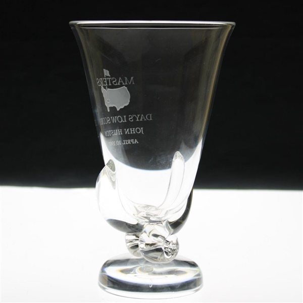 1997 Masters Low Score Crystal Trophy Vase from Opening Round Won by John Huston 