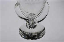 1997 Masters Low Score Crystal Trophy Vase from Opening Round Won by John Huston 