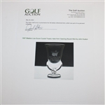 1997 Masters Low Score Crystal Trophy Vase from Opening Round Won by John Huston 
