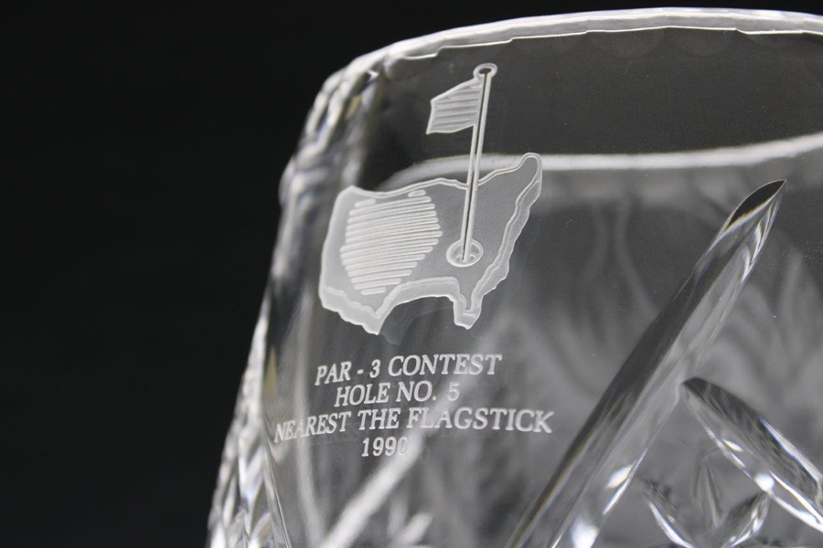 1990 Masters Par-3 Contest Hole #5 Nearest The Flagstick Crystal Pitcher Won by John Huston