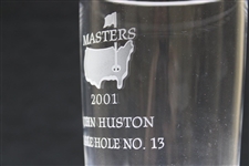 2001 Masters Awarded Eagle Hole #13 Steuben Crystal Highball Glass - John Huston Collection