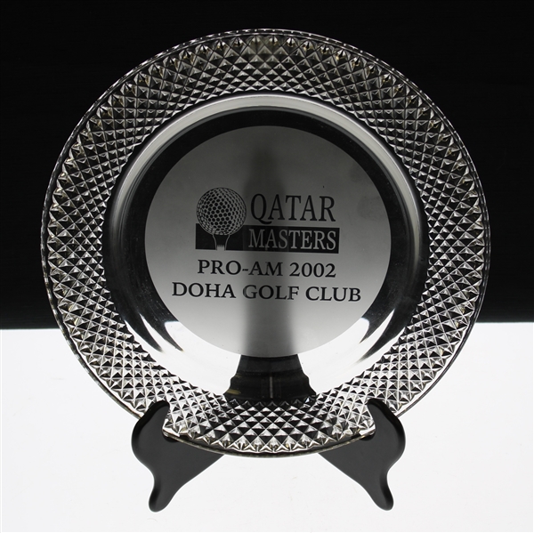 Gary Player's 2002 Qatar Masters Pro-Am Doha Golf Club Glass Plate