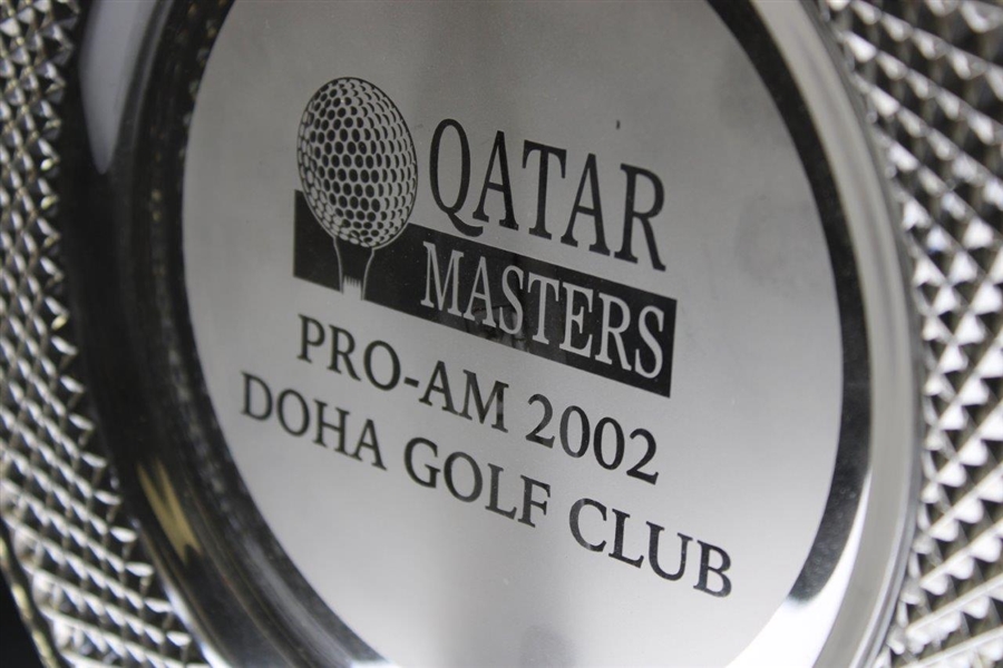 Gary Player's 2002 Qatar Masters Pro-Am Doha Golf Club Glass Plate