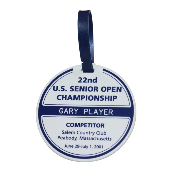 Gary Player's 2001 U.S. Senior Open at Salem CC Competitor Bag Tag
