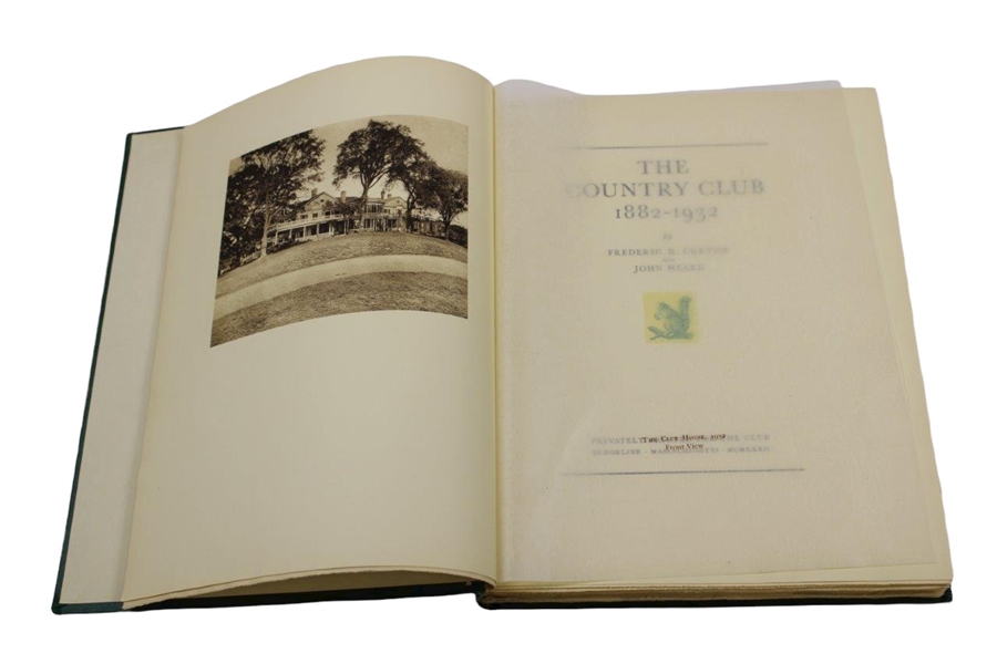 The Country Club 1882-1932' Book by Curtis Heard