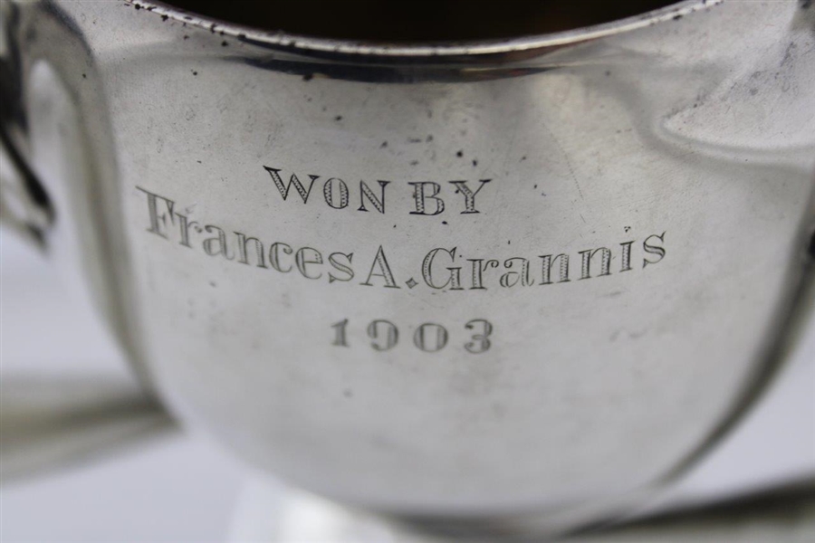 1903 Waterbury Golf Assoc. Perpetual Woman's Championship Sterling Trophy Won by Grannis 