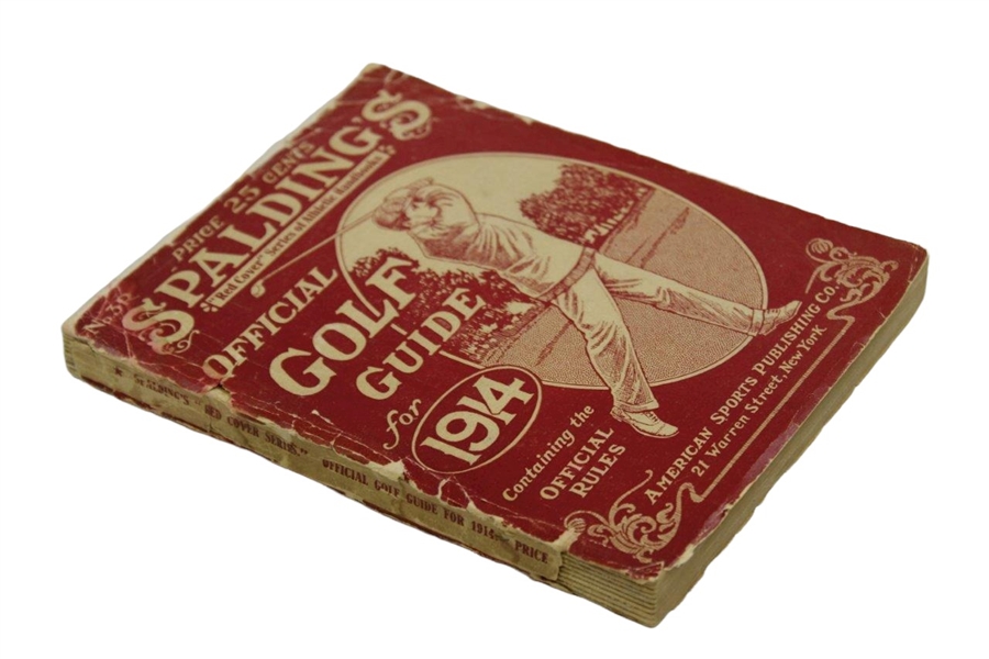 1914 Spaldings Red Cover Official Golf Guide 