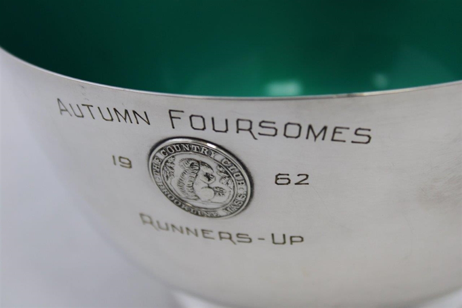 1962 The Country Club Autumn Foursomes Official Runners-Up Trophy Bowl