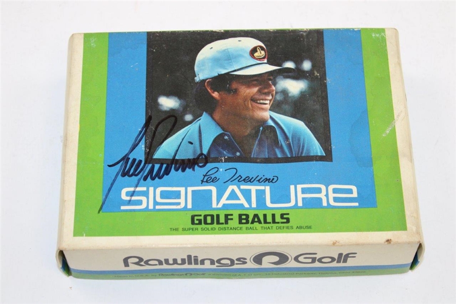 Lee Trevino Signed Classic Rawlings Signature Dozen Golf Balls Box with Four Sleeves JSA ALOA