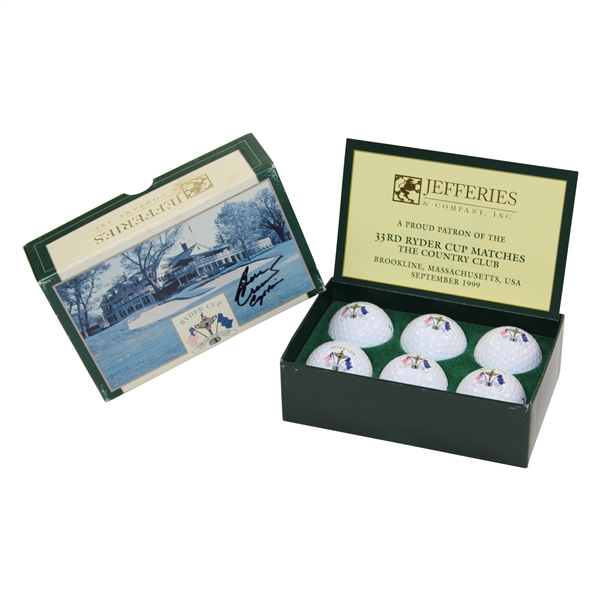 Ben Crenshaw Signed Box of 1999 Ryder Cup at The Country Club Logo Golf Balls JSA ALOA