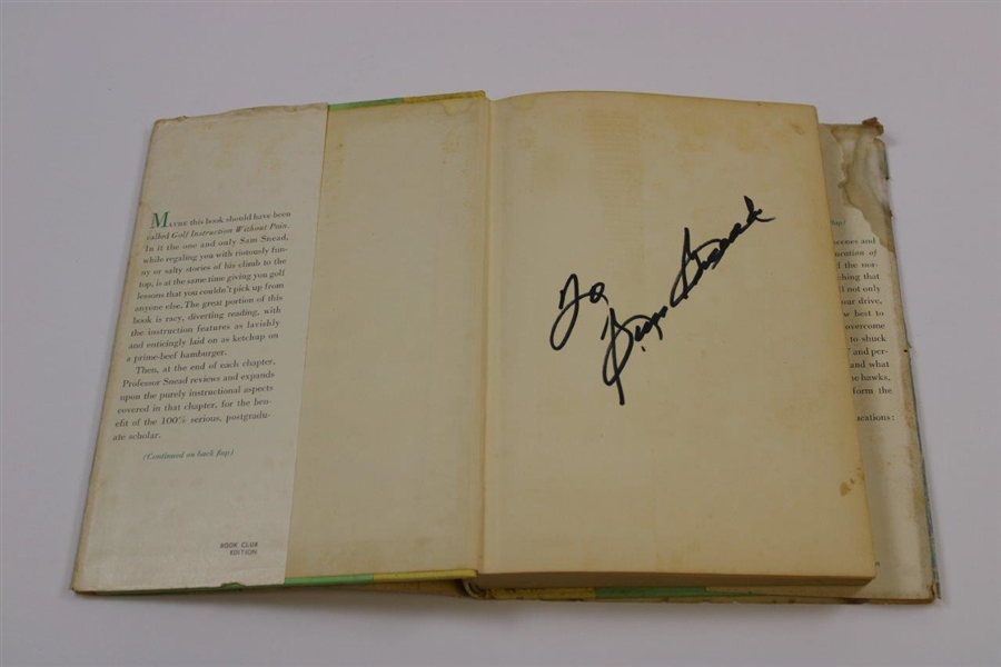 Sam Snead Signed 1962 'The Education of a Golfer' Book JSA ALOA
