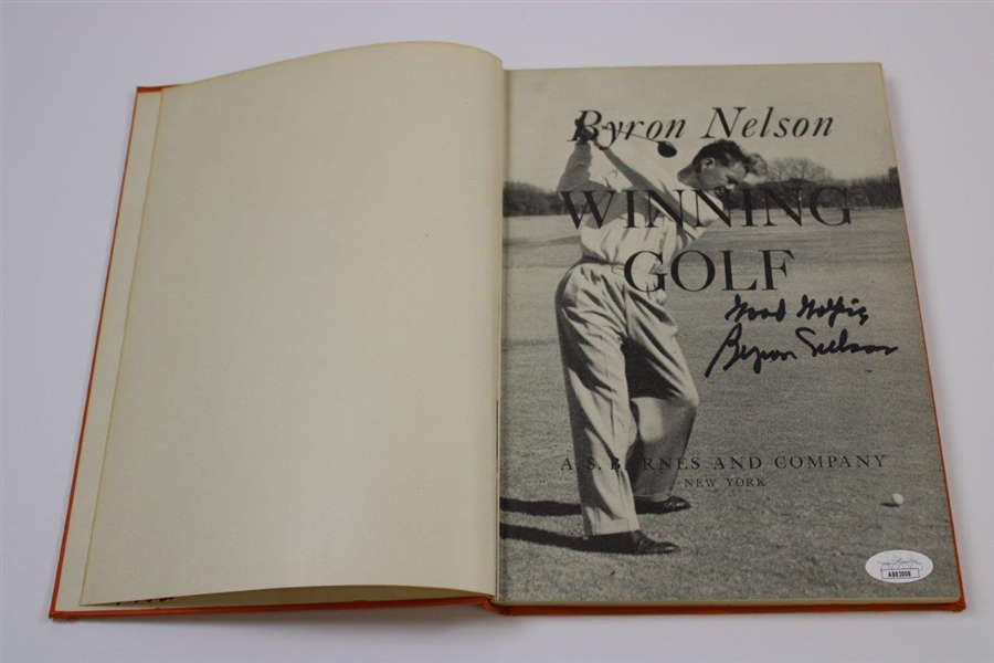 Byron Nelson Signed 1946 'Byron Nelson's Winning Golf' Book JSA #AB82008