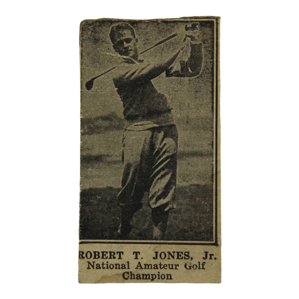 1925-1931 W590 Robert (Bobby ) T. Jones 'National Amateur Golf Champion' Hand Cut Golf Card