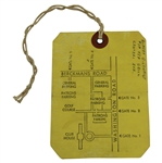 1959 Masters Tournament SERIES Badge #8001 with Original String - Art Wall Winner