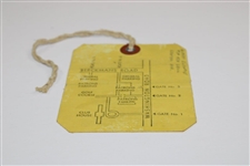 1959 Masters Tournament SERIES Badge #8001 with Original String - Art Wall Winner
