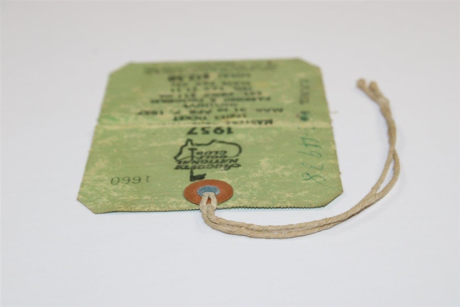 1957 Masters Tournament SERIES Badge #1660 with Original String - Doug Ford Winner