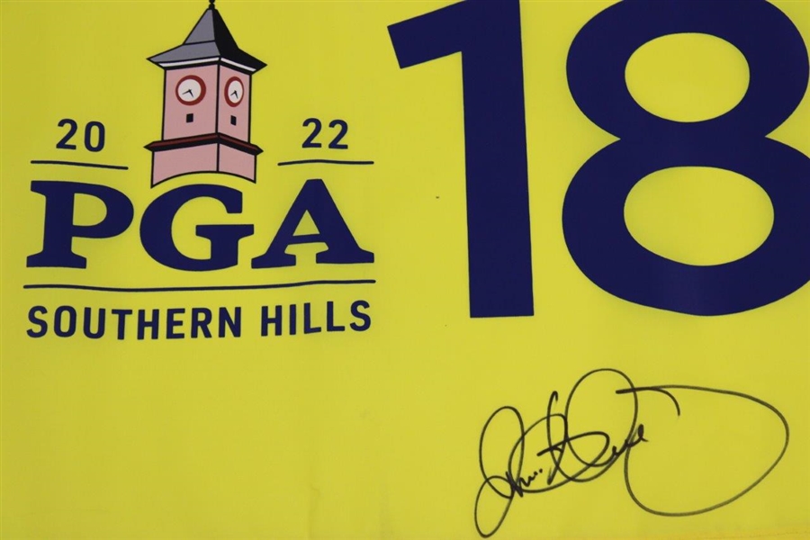 Rory McIlroy Signed 2022 PGA at Southern Hills Screen Flag JSA ALOA
