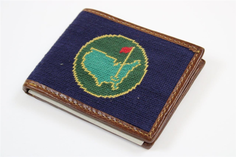 Augusta National Masters Smathers & Branson Hand-Stitched Needlepoint Wallet in Box