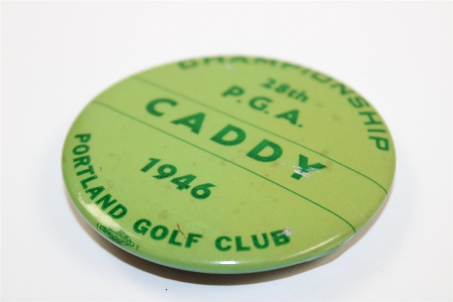 Ben Hogan’s 1st Major - 1946 PGA Championship Portland Golf Club CADDY Badge