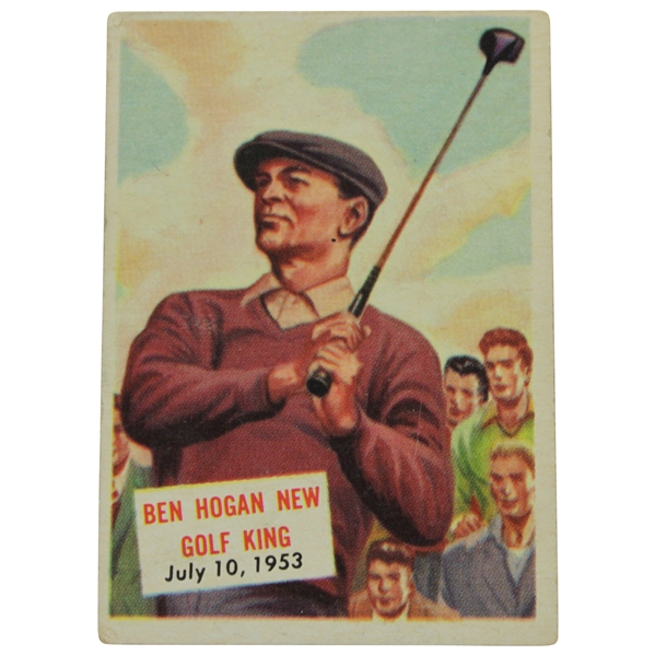 Ben Hogan 'New Golf King' 1954 Topps Scoops #129 Golf Card