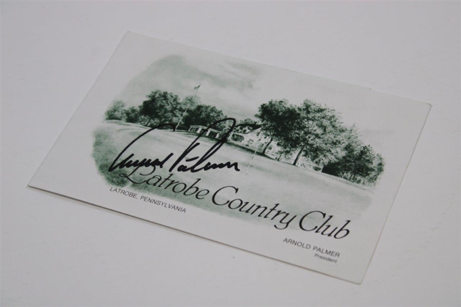 Arnold Palmer Signed Latrobe Country Club Official Scorecard PSA/DNA #AJ89849