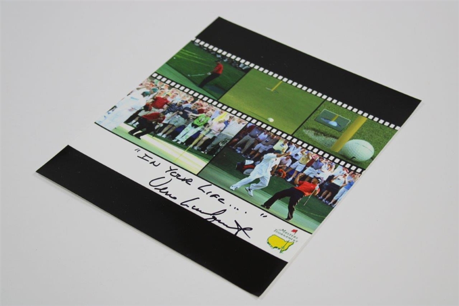 Verne Lundquist Signed 'Tiger 2005 Masters Chip In' with 'In Your Life' JSA ALOA