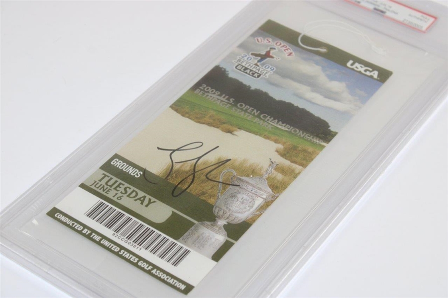 Lucas Glover Signed 2009 US Open at Bethpage Black Ticket PSA #27350005
