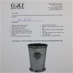 Hal Sutton's 1979 The Walker Cup Team USA Issued Sterling Silver Cup