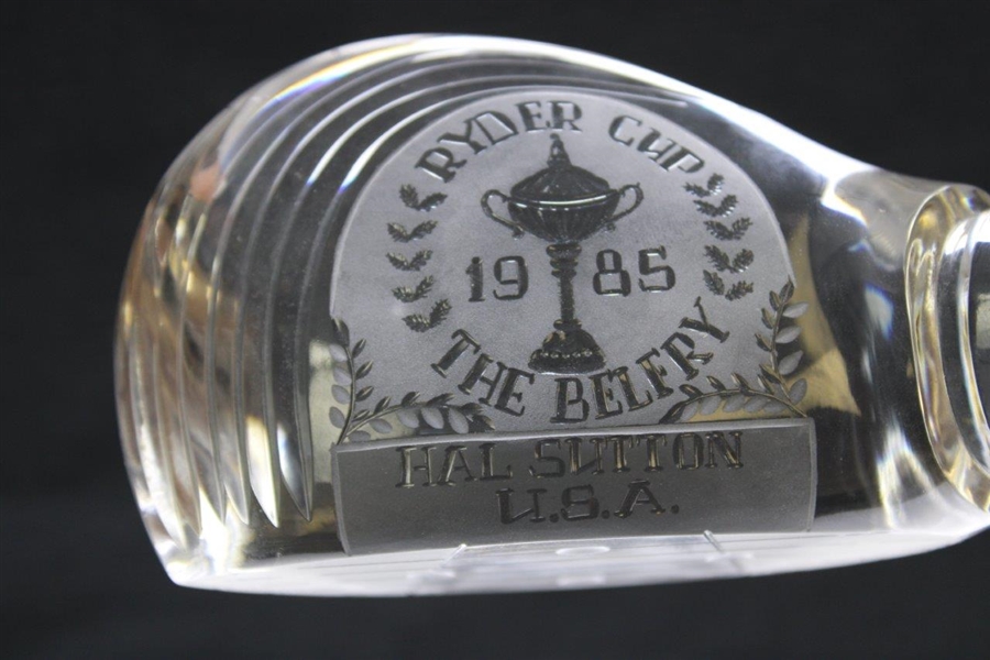 Hal Sutton's 1985 Ryder Cup at The Belfry Team USA Member Glass Clubhead