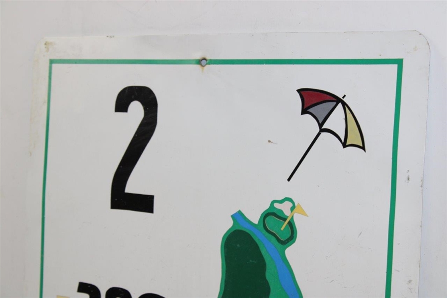 Vintage Golf Course 2nd Hole Sign From Arnold Palmer Designed Course - 380yd Par 4
