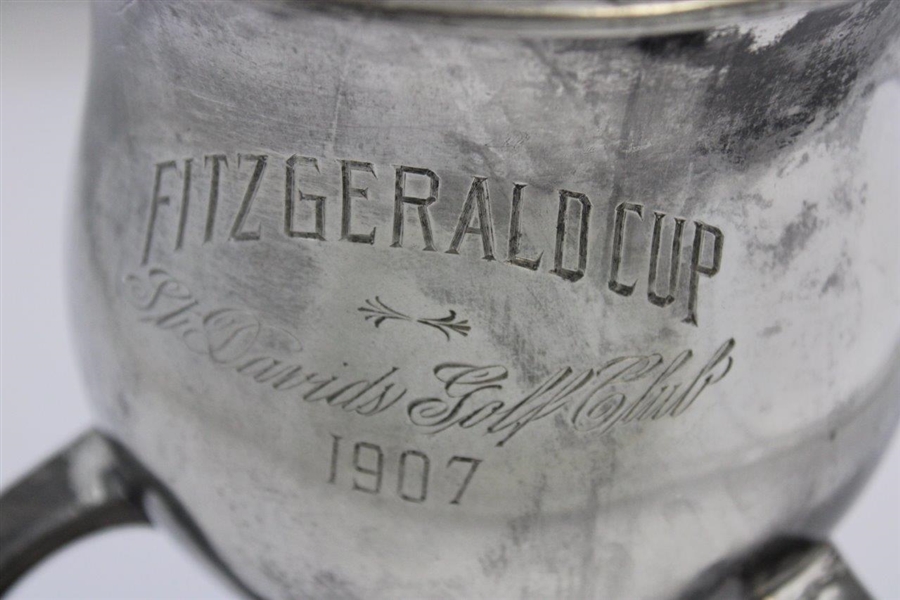 1907 Fitzgerald Cup at St Davids Golf Club 3-Handle Loving Cup Trophy