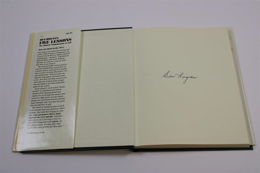 Ben Hogan Signed 1985 'Ben Hogan's Five Lessons' Book JSA ALOA