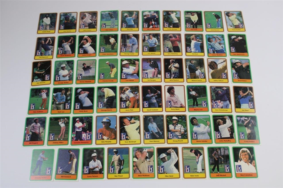 Set of 1981 PGA Tour DonrussGolf Cards Including Statistical Leaders - Nicklaus Rookie