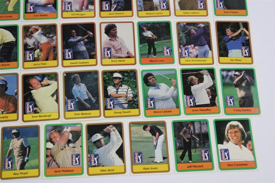 Set of 1981 PGA Tour DonrussGolf Cards Including Statistical Leaders - Nicklaus Rookie