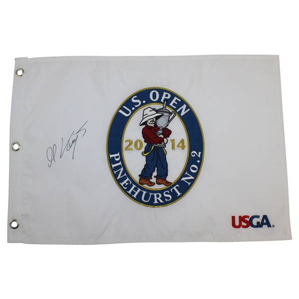Martin Kaymer Signed 2014 US Open at Pinehurst No. 2 Embroidered Flag JSA ALOA
