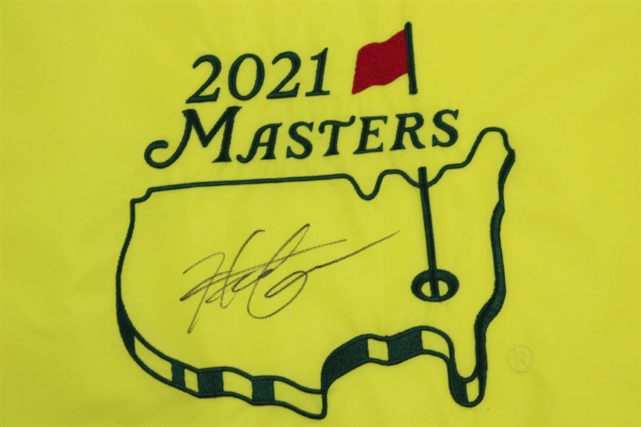 Hideki Matsuyama Signed 2021 Masters Embroidered Flag JSA ALOA