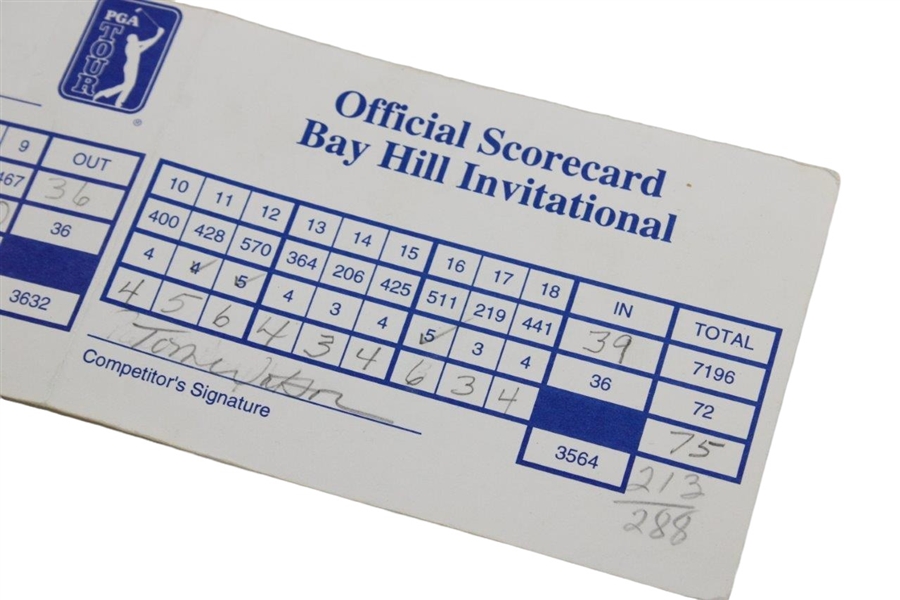 Tom Watson & John Daly Signed 1998 Bay Hill Inv. Official Scorecard JSA ALOA