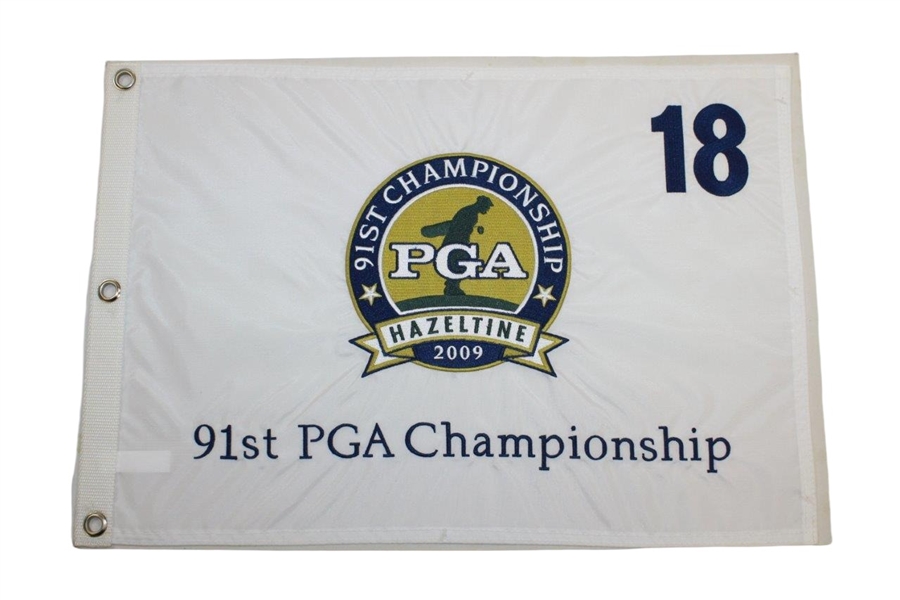 Three (3) PGA Championship Embroidered Flags - 2009, 2011, & 2013