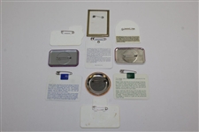 Ten (10) Various Year & Event Caddy Badges & Credentials - Donnie Wanstall Collection