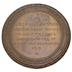 1918 American Red Cross Western Golf Assoc. Medal Awarded to Jock Hutchinson 
