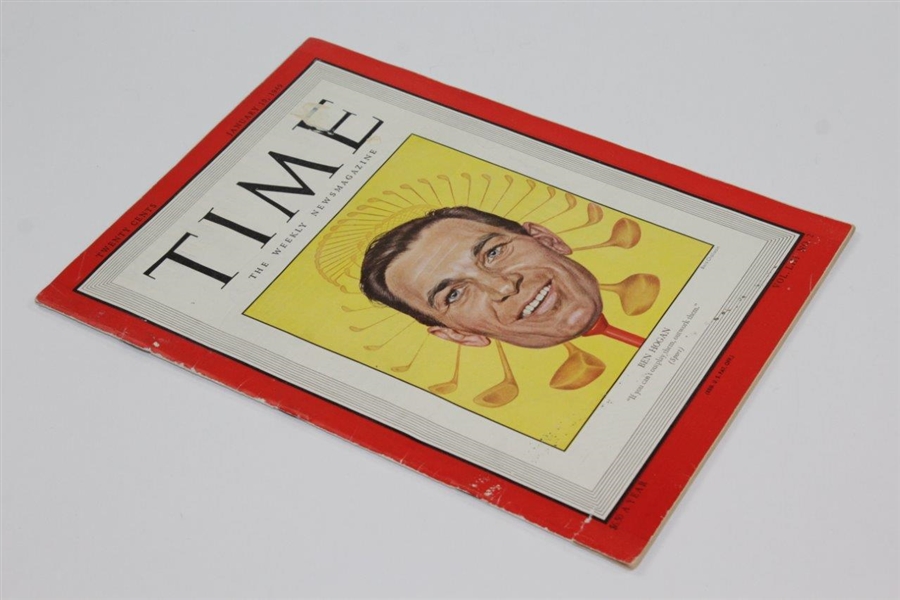 1949 TIME Magazine Featuring Vibrant Ben Hogan Cover - January 10th