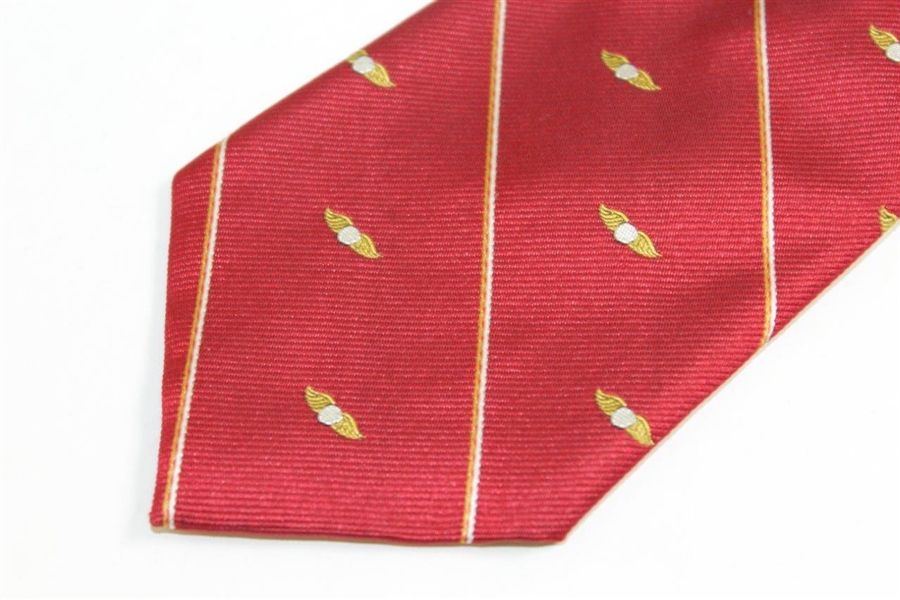 Baltsurol Golf Club Red With Logo 100% Silk Corporate Classics, Ltd. New York Necktie