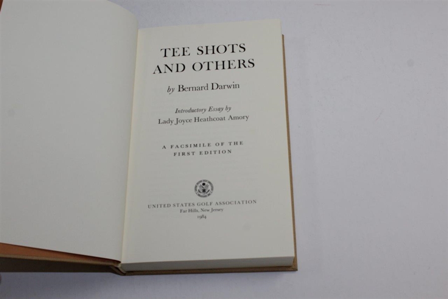 Tee Shots and Others' 1984 USGA Reprint Book by Bernard Darwin in Slipcase