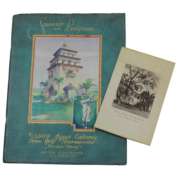 1930 Agua Caliente Open Program with Booklet - Gene Sarazen Winner