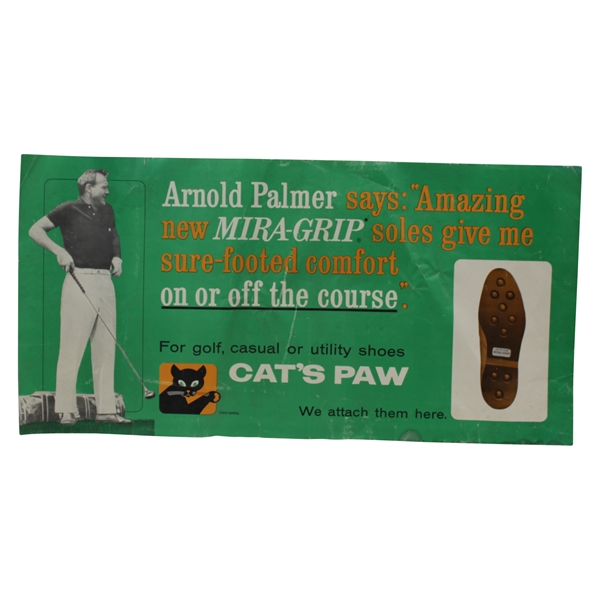 Arnold Palmer Cat's Paw Advertising 'Amazing New MIRA-GRIP' Poster