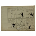 Original Clare Briggs Pen & Ink How To Start The Day Wrong Cartoon Strip For New York Tribune - February 9, 1924